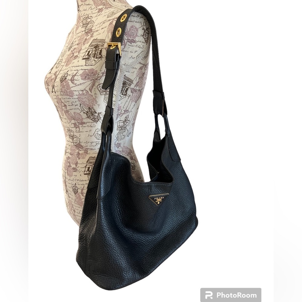 Prada Black Slouchy Shoulder Bag - Picture 3 of 16